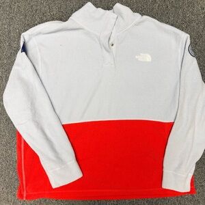 The North Face Women’s Lavender and Hot Pink Fleece Zip-Up Sweater